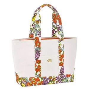 Coach canvas floral tote